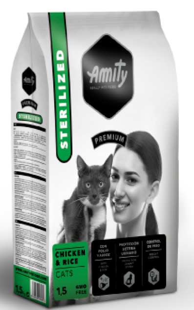 AMITY PREMIUM STERILIZED CATS CHICKEN 1,5 KG