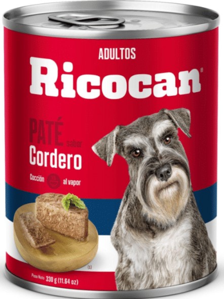RICOCAN PATE PARA PERROS ADULTOS CORDERO LATA 330 GR