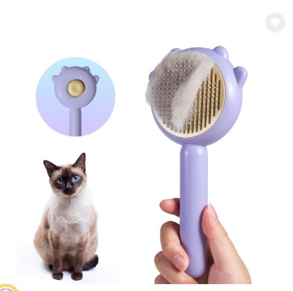 CEPILLO CON BOTON EXPULSADOR PARA MASCOTAS