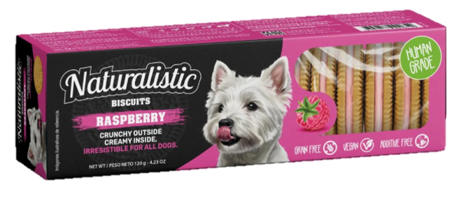 NATURALISTIC BISCUITS CREMA FRAMBUESA 120 GR